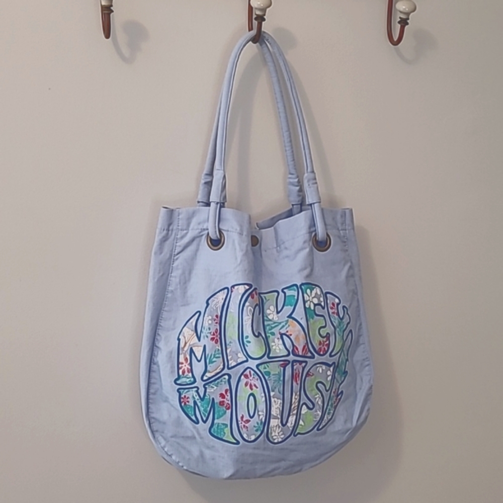 Mickey Mouse Tote Bag with Grommets and Straps